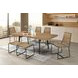 Uptown Light Walnut and Black Dining Bench