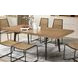 Uptown Light Walnut and Espresso 92" Extendable Rectangular Leg Dining Table