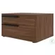Carter Walnut 2 Drawer Left Nightstand