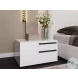 Carter White 2 Drawer Right Nightstand