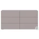 Ayla Taupe Matte 6 Drawer Dresser