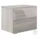 Ayla Light Gray Oak 2 Drawer Nightstand