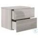 Ayla Light Gray Oak 2 Drawer Nightstand