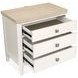 Echo Isles Sea Pearl and Driftwood 3 Drawer Nightstand with USB Charging