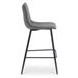 Alibi Dark Gray Performance Fabric Upholstered Counter Height Stool Set of 2