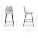 Alibi Beige Performance Fabric Upholstered Counter Height Stool Set of 2