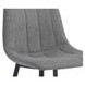 Alibi Dark Gray Performance Fabric Upholstered Bar Stool Set of 2