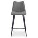 Alibi Dark Gray Performance Fabric Upholstered Bar Stool Set of 2
