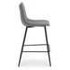 Alibi Dark Gray Performance Fabric Upholstered Bar Stool Set of 2