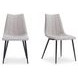 Alibi Beige Performance Fabric Upholstered Dining Chair Set of 2