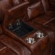 Chester Brown 74" Reclining Console Loveseat with USB Charging