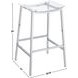 Zena Clear 30" Backless Barstool Set of 2