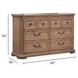 Adler Court Florentine Walnut 6 Drawer Dresser