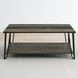 Harper Brown Rectangular Cocktail Table with Sintered Stone Inlay
