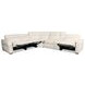 Vann White Leather 6 Piece Modular Power Reclining Sectional with Power Headrest