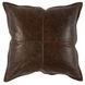 Soco Leather Parsons Cocoa 22 x 22" Accent Pillow