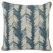 Comporta Lola Blue and Beige Square Accent Pillow