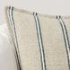 Comporta Delgada Natural and Blue 20 x 20" Accent Pillow