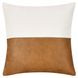 Villa Classics Canyon Ivory and Chestnut Square Accent Pillow