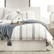 Jayson Blue Stripe Linen Cashmere King Duvet