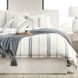 Jayson Blue Stripe Linen Cashmere Queen Duvet