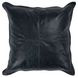 Soco Leather Naval Nightfall Blue Square Accent Pillow