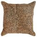 La Dolce Vita Leopard Hide Camel and Black Square Accent Pillow