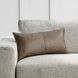 Soco Leather Sandstorm Taupe Rectangular Accent Pillow
