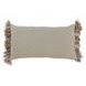 Heritage Craft Farah Ivory and Natural Rectangular Accent Pillow