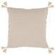 Melange Lamar Gray and Ivory Square Accent Pillow