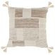 Melange Lamar Gray and Ivory Square Accent Pillow