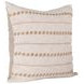 Melange Lago Ivory and Natural Square Accent Pillow