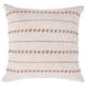 Melange Lago Ivory and Natural Square Accent Pillow
