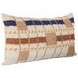 Melange Stratton Blue and Beige Rectangular Accent Pillow