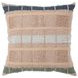 Melange Stratton Natural and Blue Square Accent Pillow