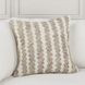 Melange Burrows Ivory and Beige Square Accent Pillow