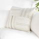 Stillness Apana Ivory and Natural Square Accent Pillow