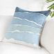 Stillness Bikram Capri Blue and Black Square Accent Pillow