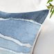 Stillness Bikram Capri Blue and Black Square Accent Pillow