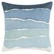Stillness Bikram Capri Blue and Black Square Accent Pillow