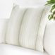 Stillness Theta Wheat Green and Cream Square Accent Pillow