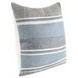 Stillness Lima Capri Blue and Dark Gray Square Accent Pillow