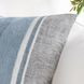Stillness Lima Capri Blue and Dark Gray Square Accent Pillow