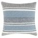 Stillness Lima Capri Blue and Dark Gray Square Accent Pillow