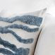 Stillness Passage Capri Blue and Cream Square Accent Pillow