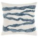 Stillness Passage Capri Blue and Cream Square Accent Pillow