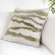 Stillness Passage Wheat Green and Beige Square Accent Pillow