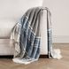 Throws Lima Capri Blue and Dark Gray Throw