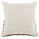 Timeless Casa Leather Chestnut and Natural Square Accent Pillow