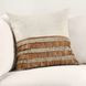 Timeless Casa Leather Chestnut and Natural Square Accent Pillow